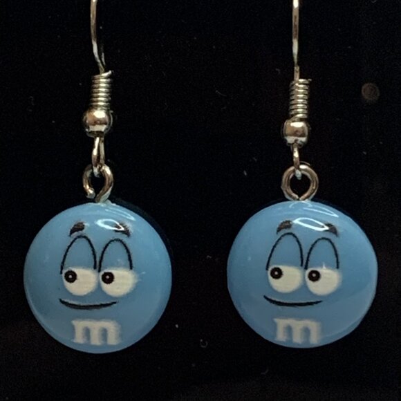 M & M Earring, Candy Earring, Gift Idea, Funny Food Earring, Silly Earring - Picture 1 of 5
